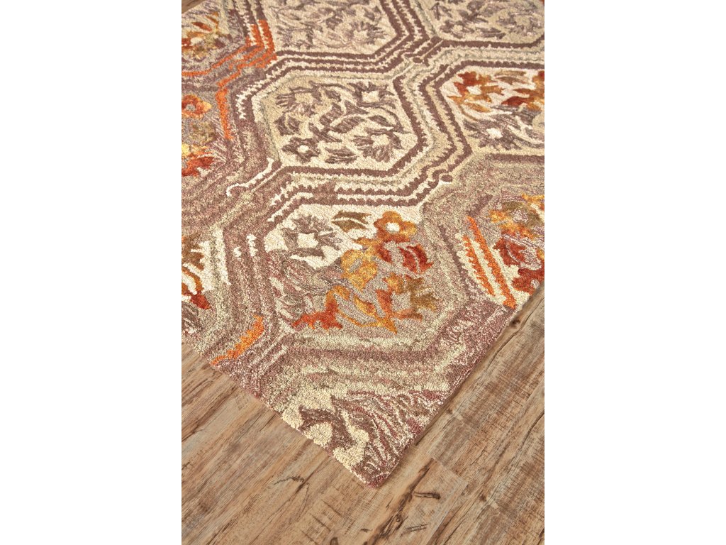 Tivoli Transitional Ikat, Tan/Orange/Taupe, 8'-6" x 11'-6" Area Rug - image 2