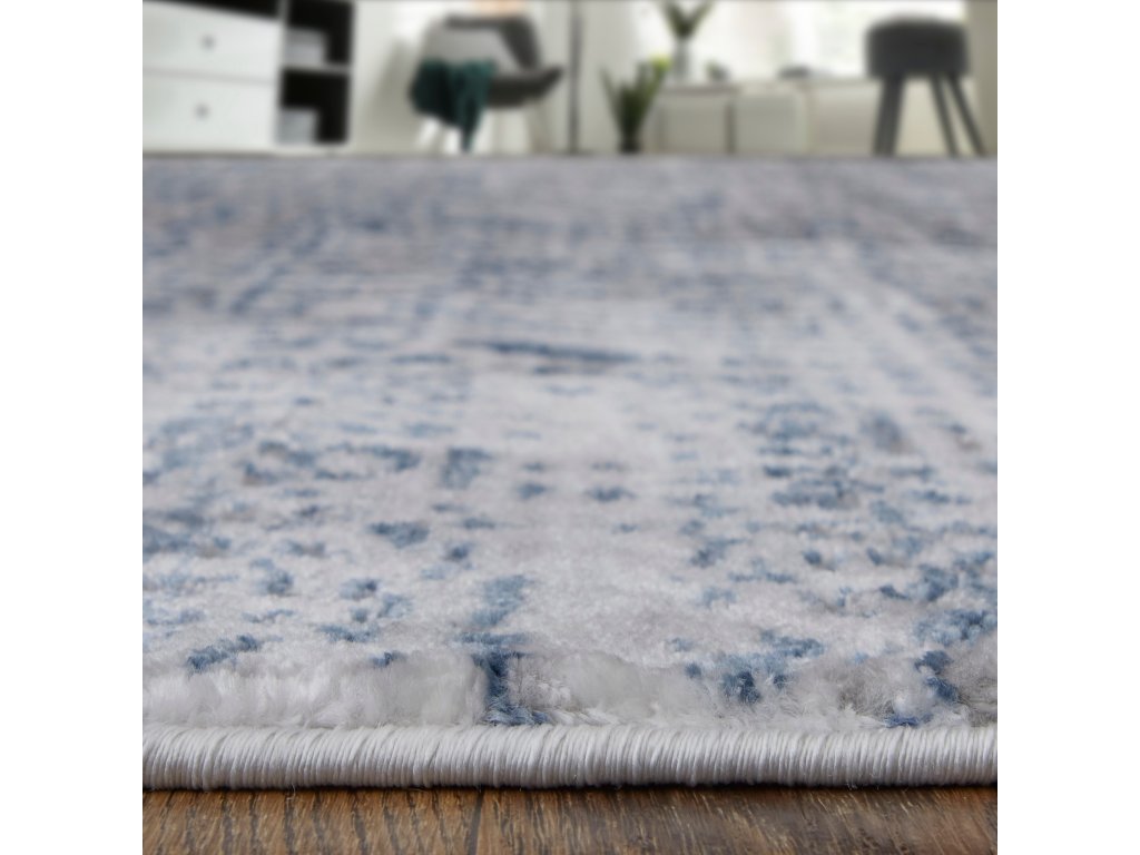 Kyra Transitional Abstract, Gray/Blue, 1'-8" x 2'-10" Accent Rug - image 8