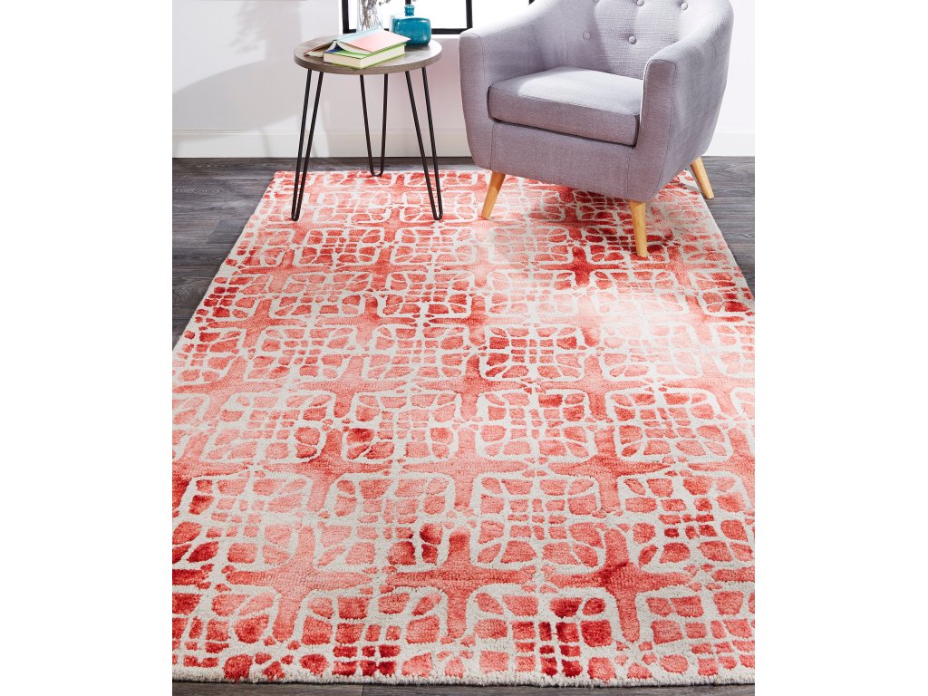 Lorrain Modern Geometric, Pink/Ivory, 2' x 3' Accent Rug - image 2