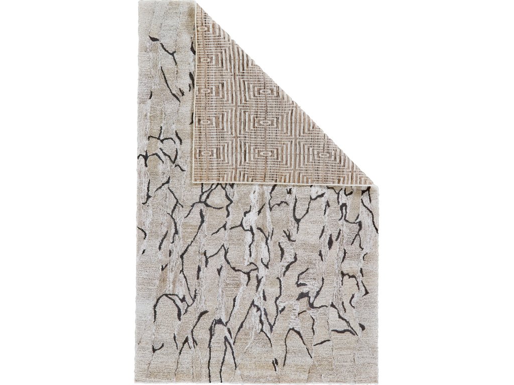 Cosmo Transitional Abstract, Gray/Black/Silver, 2' x 3' Accent Rug - image 3