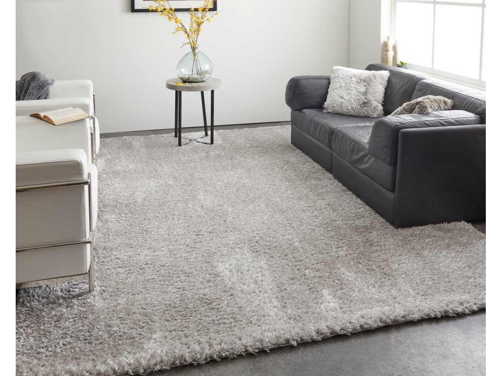 Darian Modern Solid, Silver/Gray, 5' x 8' Area Rug - image 2