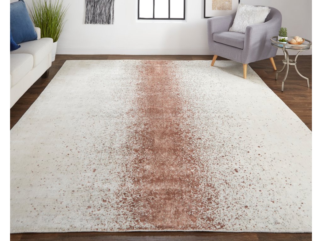 Grier Modern Gradient and Ombre, Ivory/Orange/Gray, 8' x 10' Area Rug - image 1
