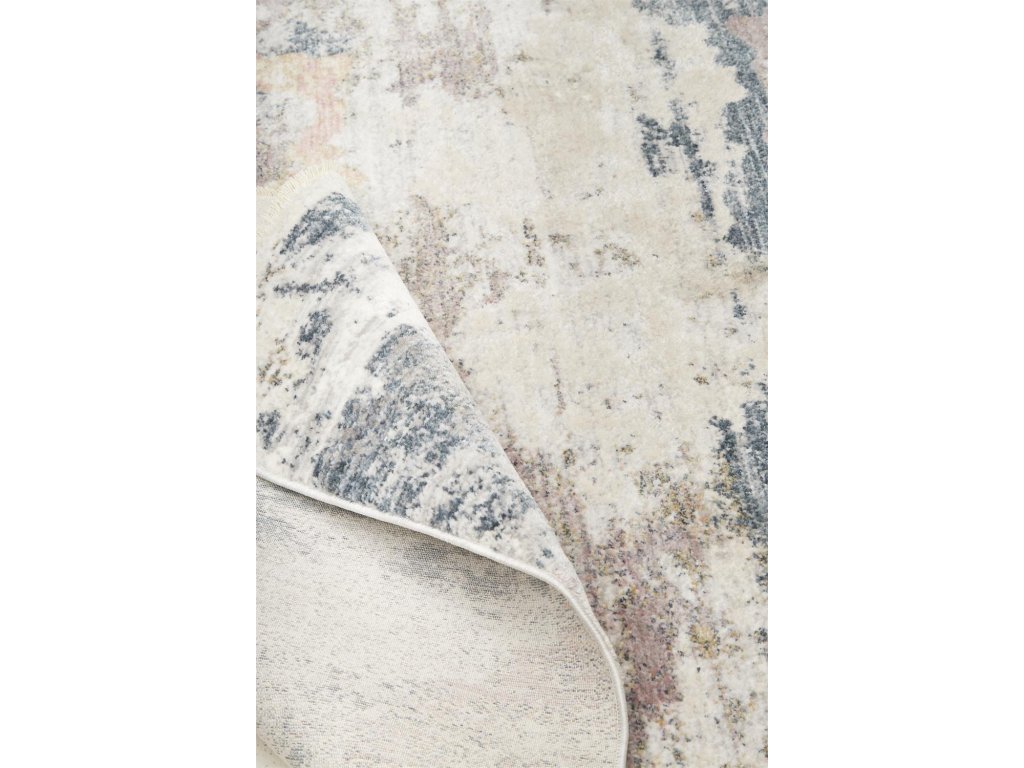 Kyra Transitional Abstract, Blue/Gray/Ivory, 7'-6" x 9'-7" Area Rug - image 5