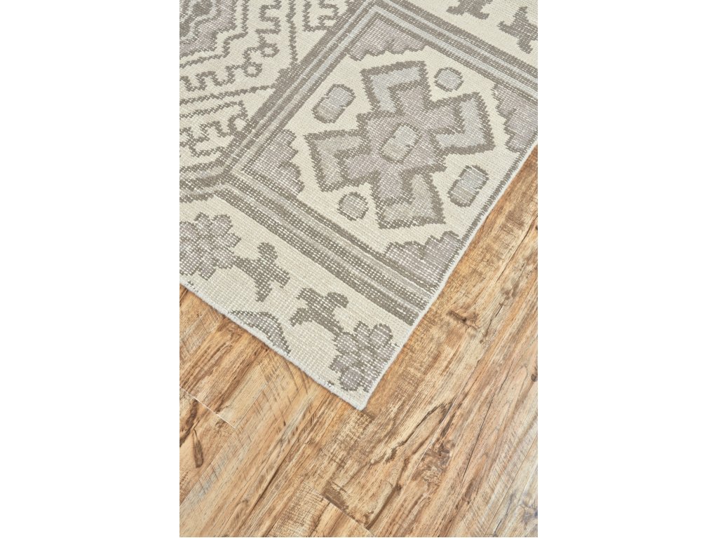 Rumi Modern Geometric, Gray/Ivory/White, 8'-6" x 11'-6" Area Rug - image 2
