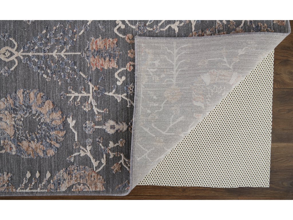 Thackery Transitional Floral and Botanical, Gray/Ivory/Tan, 5' x 6'-10" Area Rug - image 5
