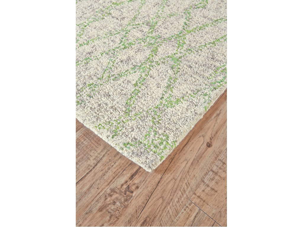 Morisco Transitional Geometric, Ivory/Green, 8' x 11' Area Rug - image 2