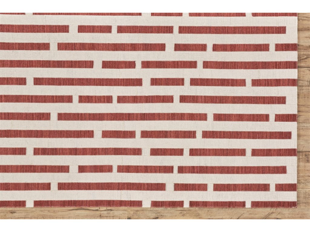 Bermuda II Transitional Geometric, Red/Ivory, 9' x 12' Area Rug - image 9