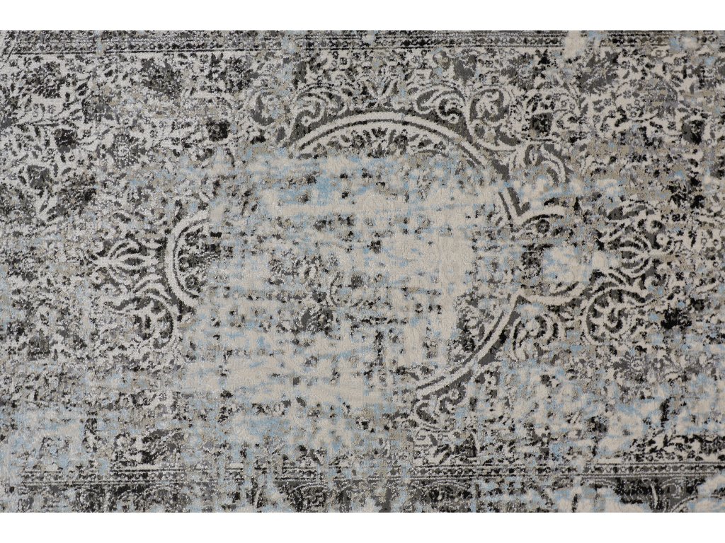 Prasad Modern Distressed, Gray/Blue/Ivory, 1'-8" x 2'-10" Accent Rug - image 5
