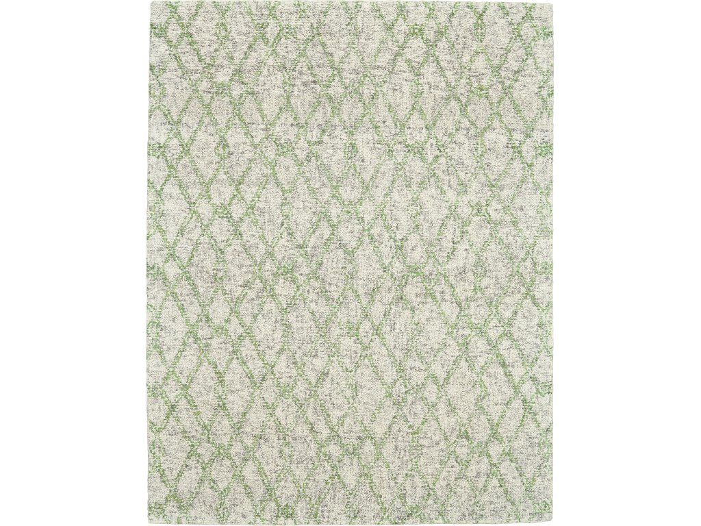 Morisco Transitional Geometric, Ivory/Green, 8' x 11' Area Rug - main image