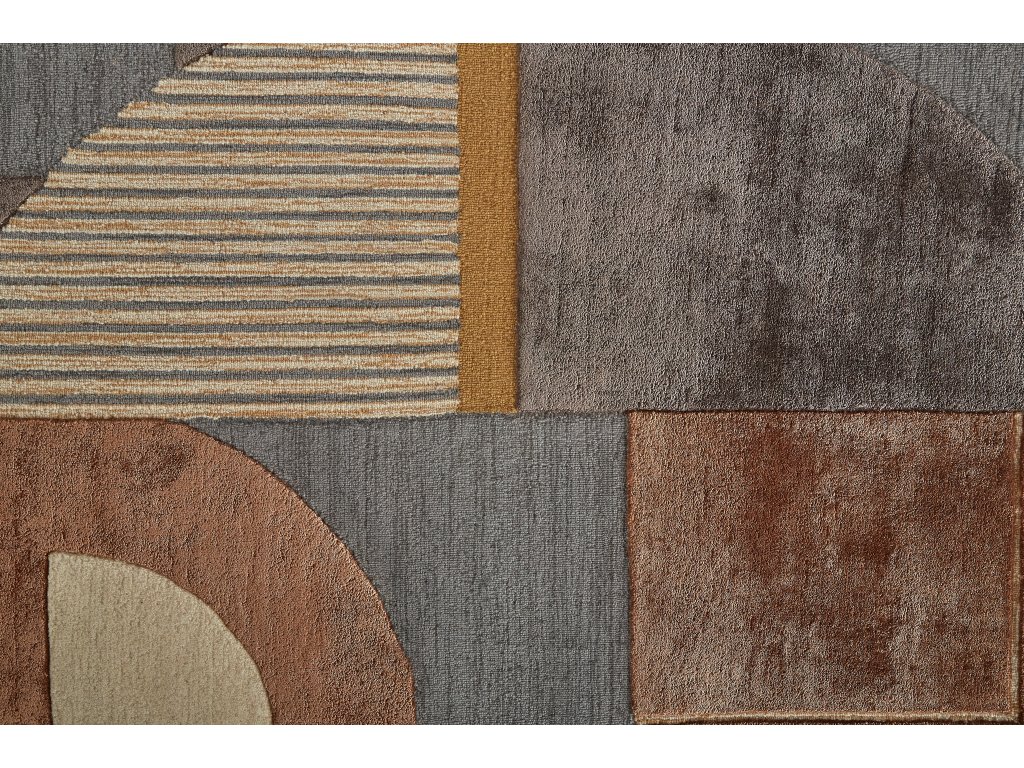 Nash Modern Geometric, Tan/Brown/Gray, 5' x 8' Area Rug - image 5
