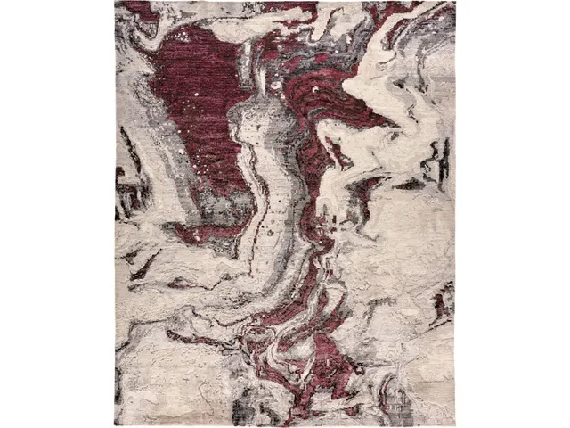 Gemma LIGHT GRAY/MAROON Rug