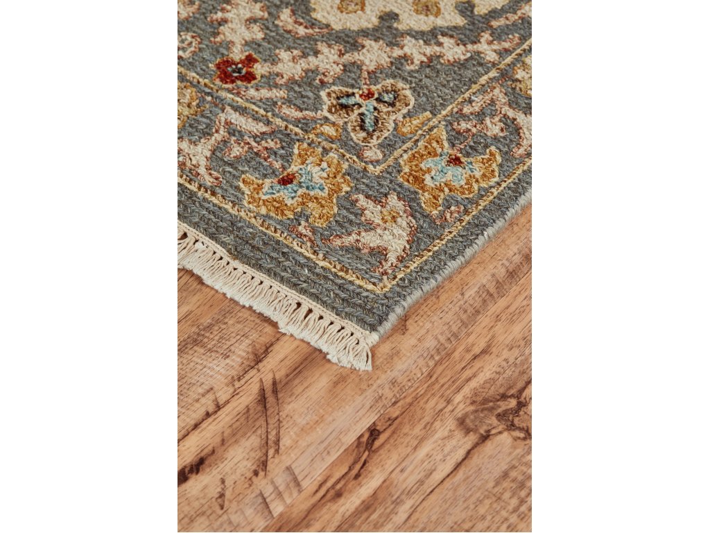 Amherst Traditional Bordered, Blue/Gold/Red, 9'-6" x 13'-6" Area Rug - image 2
