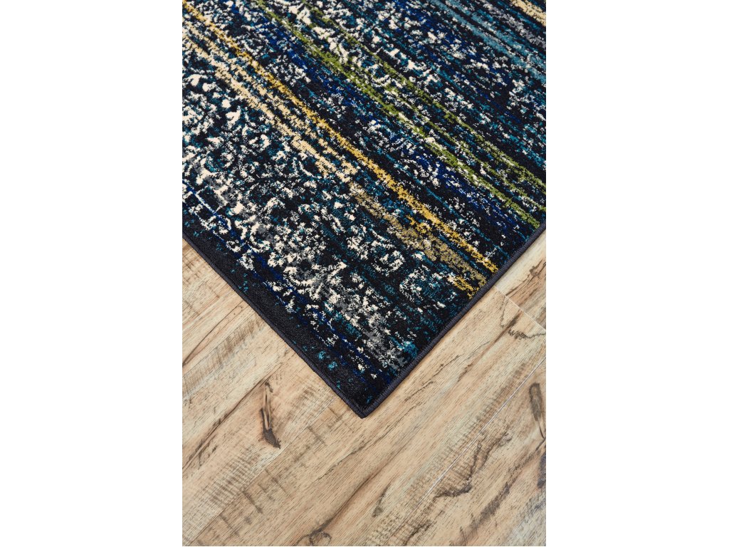 Brixton Modern Abstract, Blue/Ivory/Green, 10' x 13'-2" Area Rug - image 1