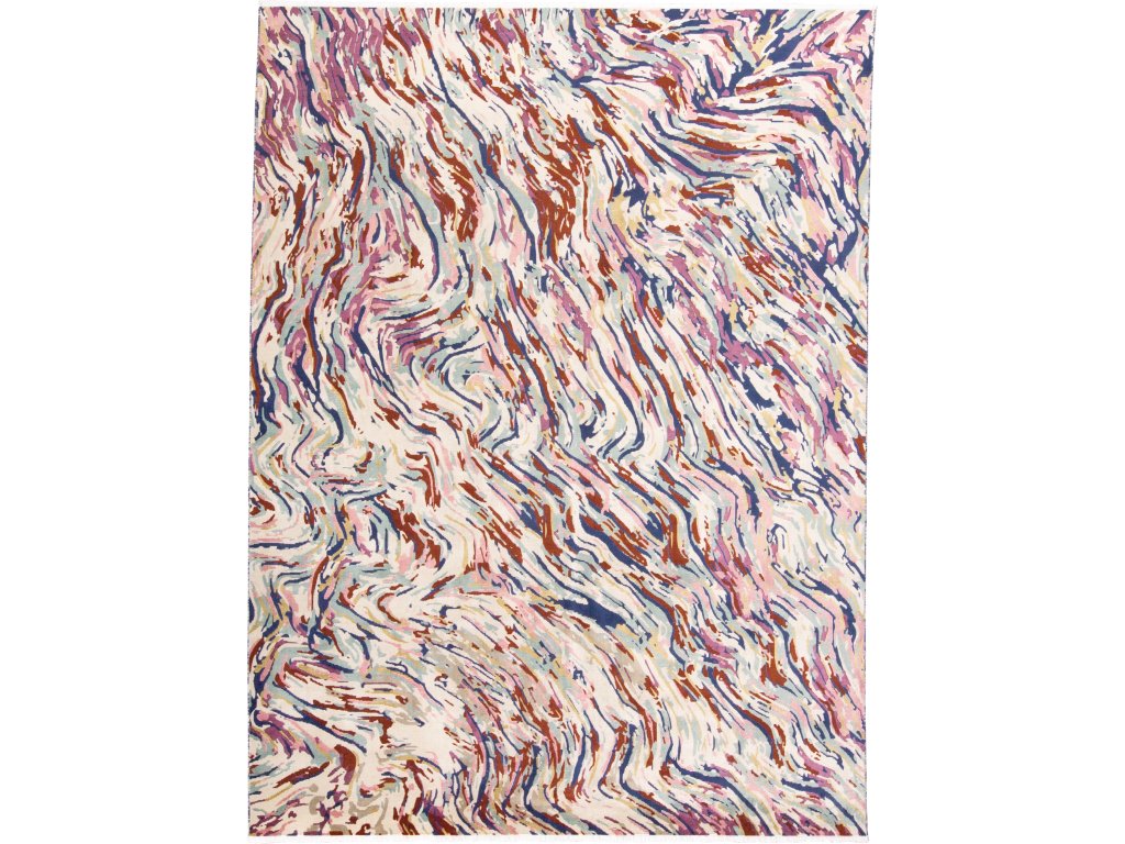 Torina Modern Abstract, Blue/Purple/Ivory, 9'-6" x 12'-7" Area Rug - main image