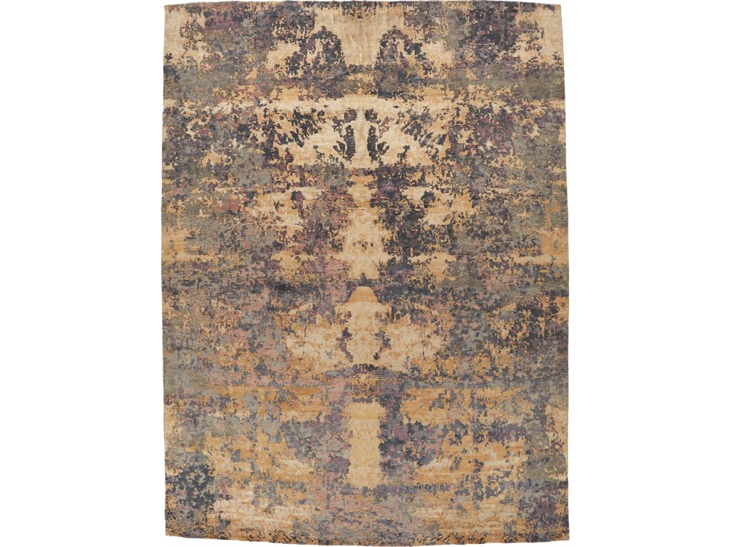 Adira Transitional Watercolor, Orange/Tan/Taupe, 7'-9" x 9'-9" Area Rug - main image