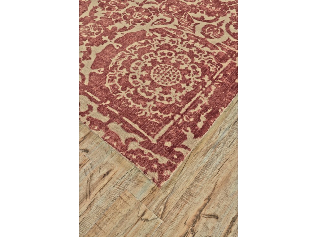 Dylan Modern Damask, Red/Tan, 8' x 11' Area Rug - image 3