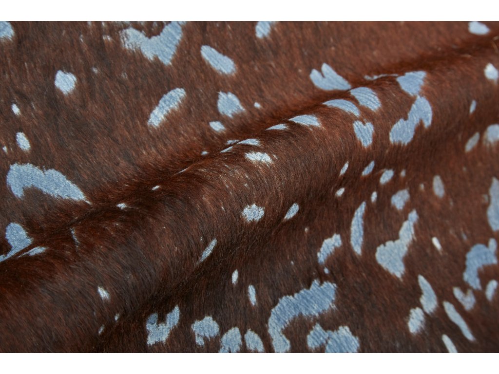 Ellyse Transitional Animal Print, Blue/Brown, Large Shaped Rug - image 5