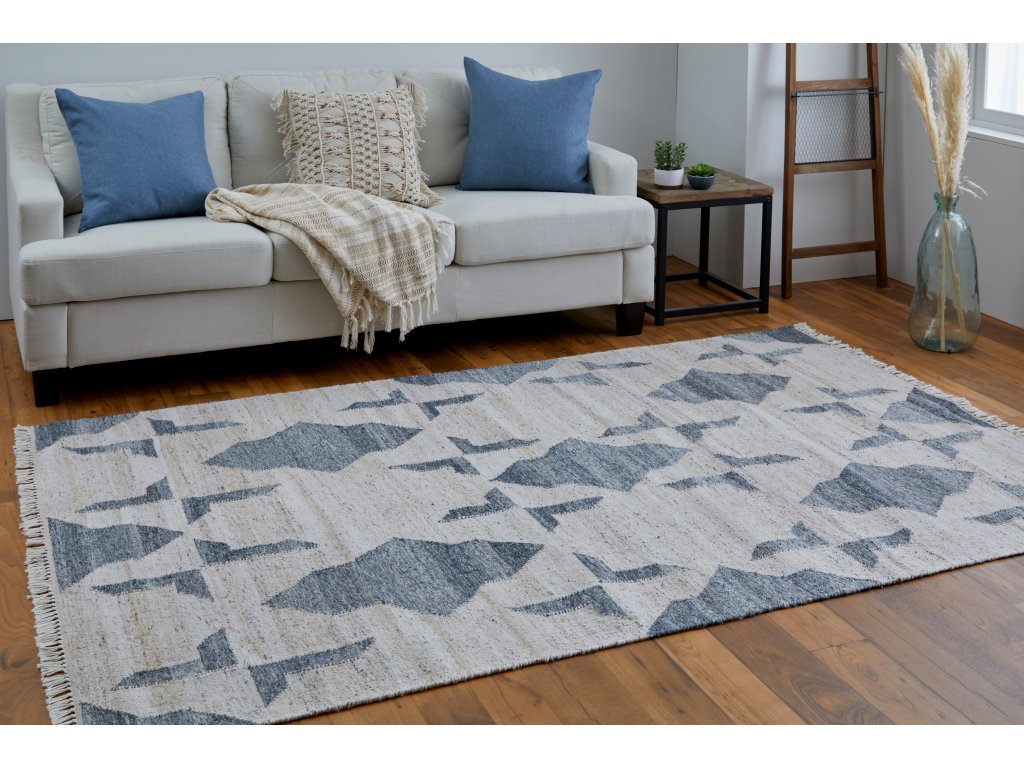 Beckett Transitional Trellis and Lattice, Ivory/Gray/Tan, 5' x 8' Area Rug - image 3
