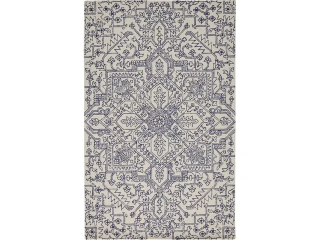 Belfort IVORY/NAVY Rug