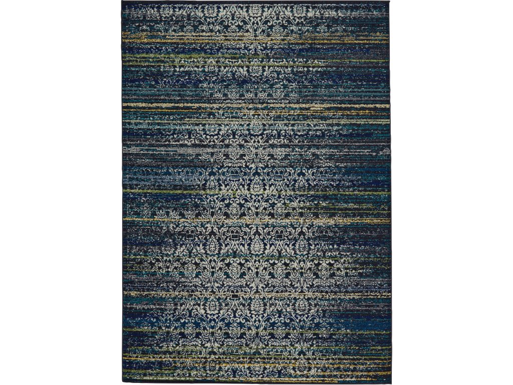 Brixton Modern Abstract, Blue/Ivory/Green, 10' x 13'-2" Area Rug - main image