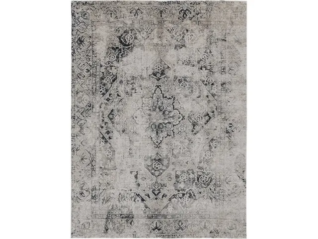 Macklaine Transitional Distressed, Silver, 1'-8" x 2'-10" Accent Rug