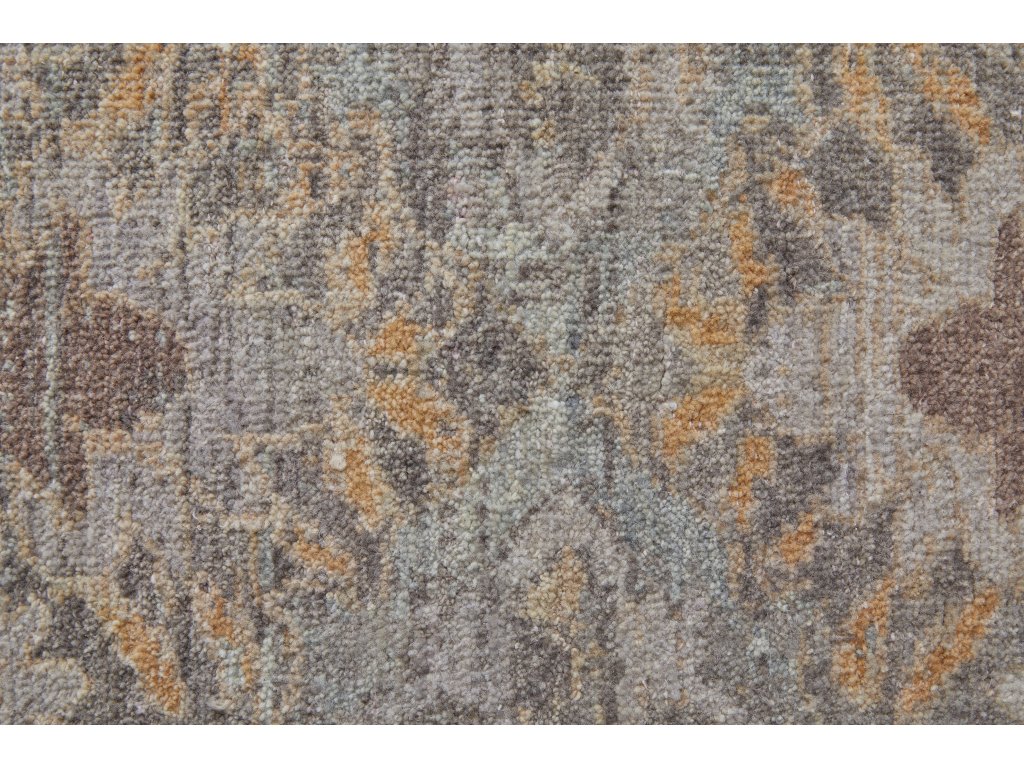 Rowen Transitional Damask, Taupe/Gray/Orange, 7'-9" x 9'-9" Area Rug - image 5