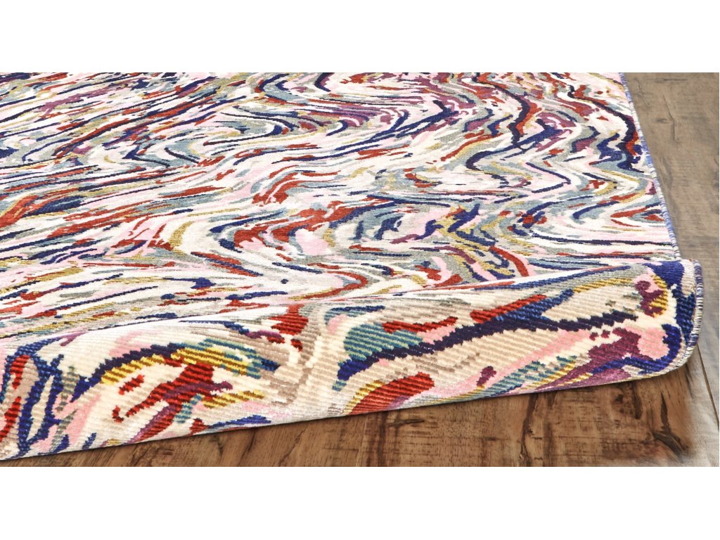 Torina Modern Abstract, Blue/Purple/Ivory, 9'-6" x 12'-7" Area Rug - image 6