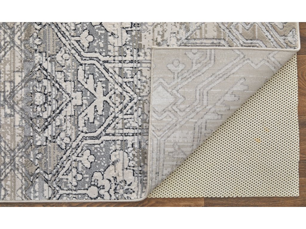Macklaine Transitional Distressed, Ivory/Silver/Black, 12' x 15' Area Rug - image 5