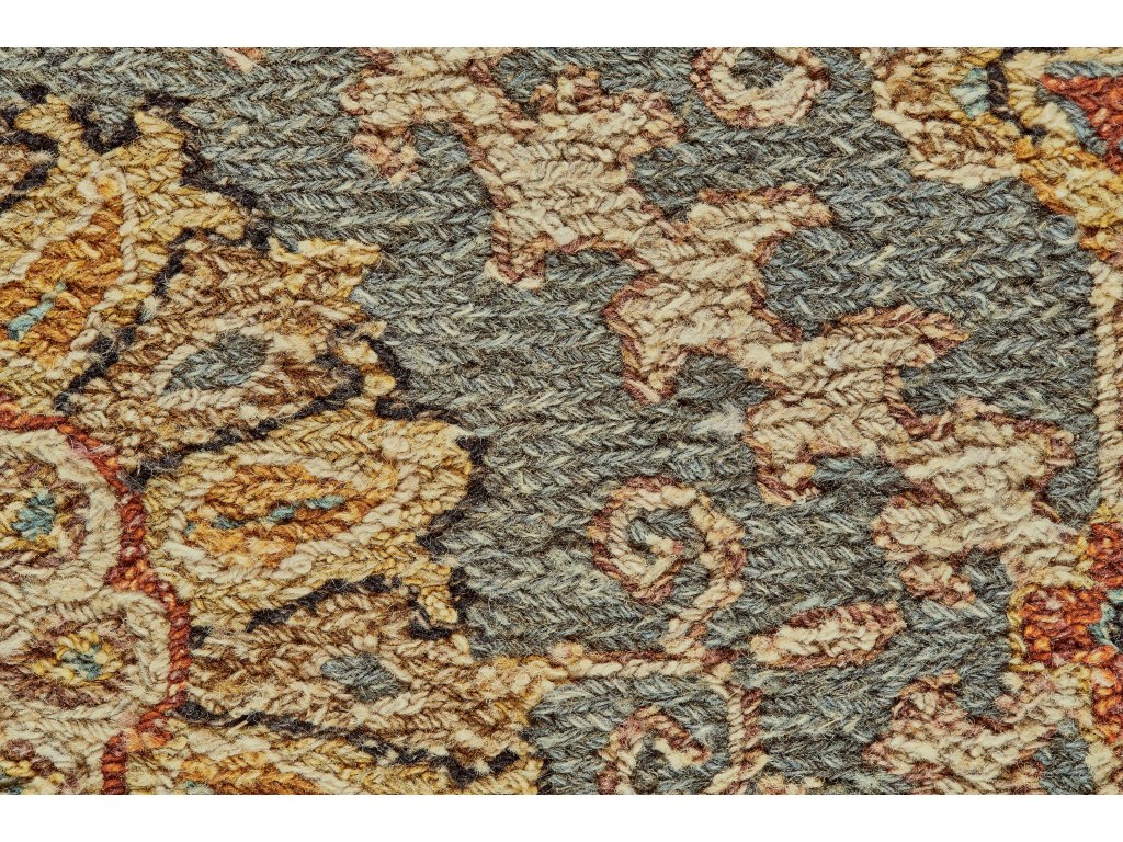 Amherst Traditional Bordered, Blue/Gold/Red, 9'-6" x 13'-6" Area Rug - image 3