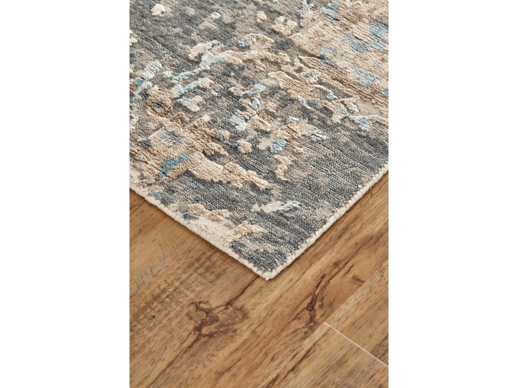 Adira Modern Distressed, Taupe/Tan/Ivory, 7'-9" x 9'-9" Area Rug - image 1