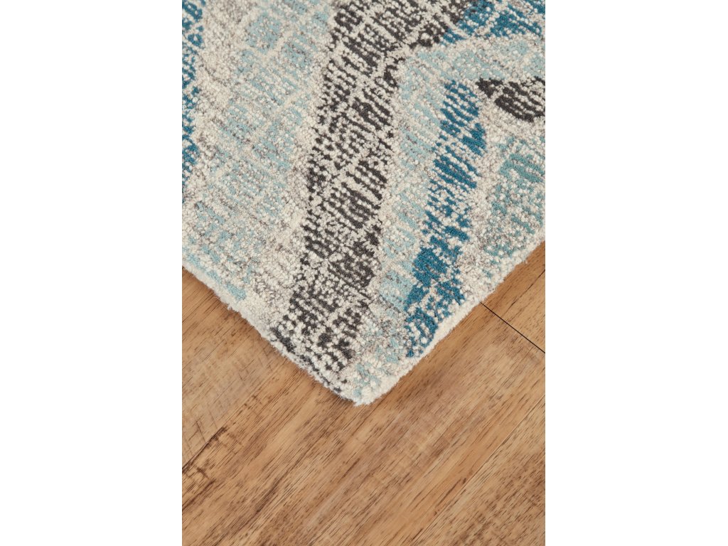Arazad Transitional Geometric, Blue/Gray/Ivory, 5' x 8' Area Rug - image 1