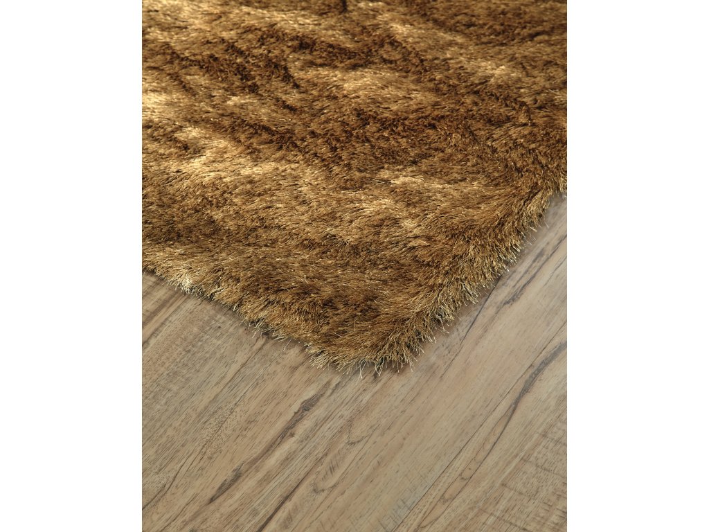 Indochine Modern Solid, Brown/Gold, 7'-6" x 9'-6" Area Rug - image 1