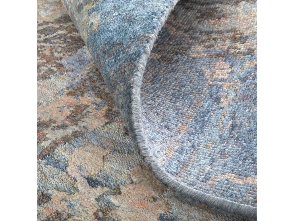 Adira Modern Ikat, Blue/Taupe/Gold, 8'-6" x 11'-6" Area Rug - image 3