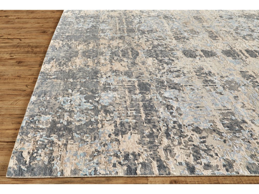 Adira Modern Distressed, Taupe/Tan/Ivory, 7'-9" x 9'-9" Area Rug - image 3