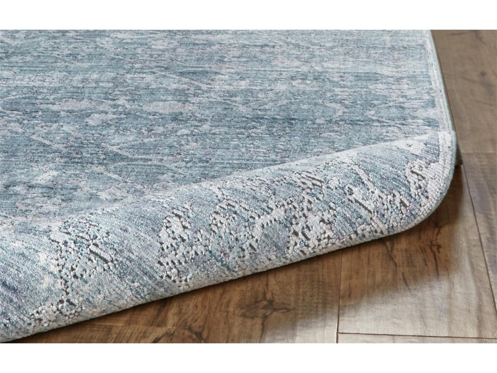 Marigold Transitional Medallion, Blue/Gray/Gold, 1'-8" x 2'-10" Accent Rug - image 4