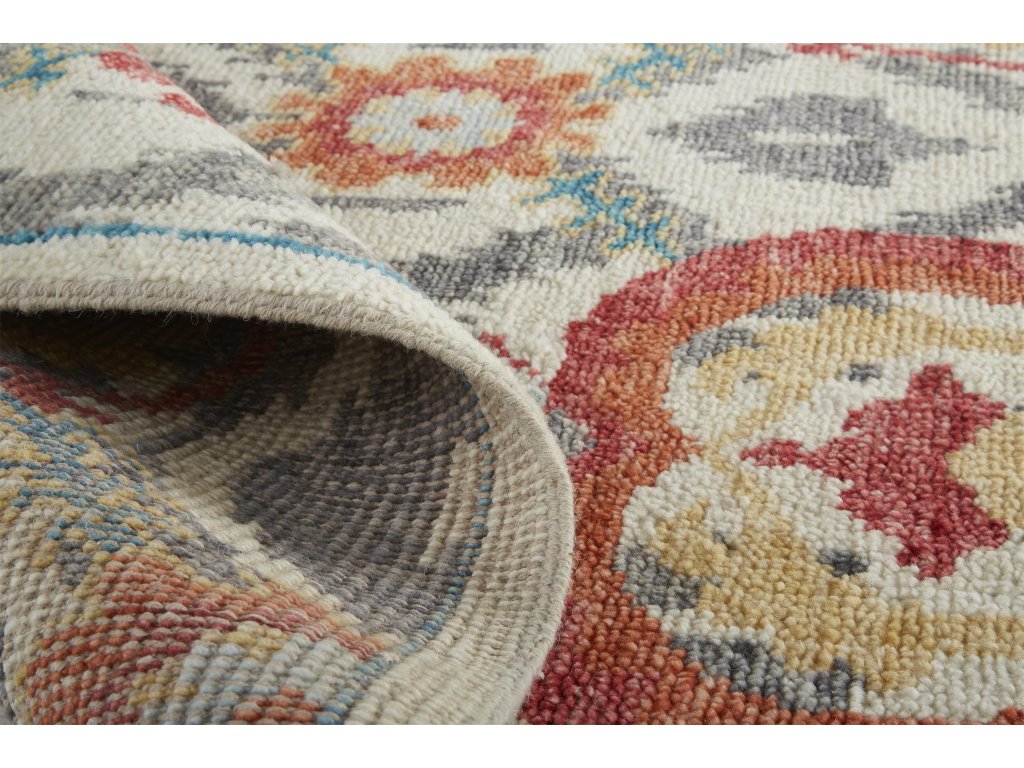 Prasad Modern Distressed, Blue/Taupe/Ivory, 10' x 13'-2" Area Rug - image 4