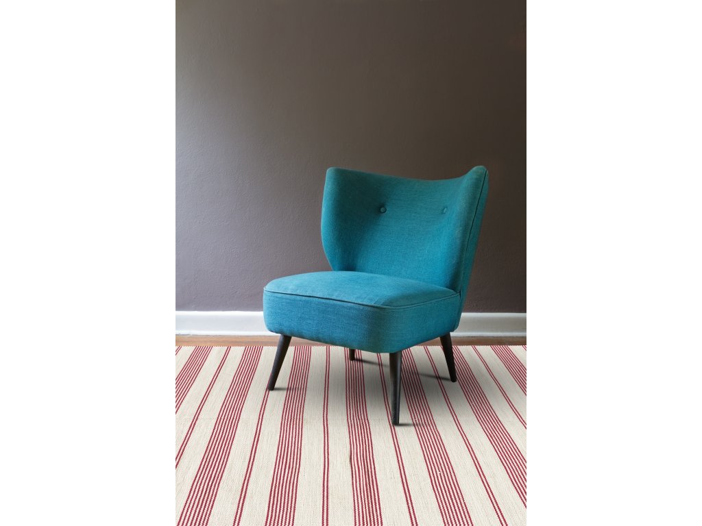 Duprine Transitional Stripes, Pink/Ivory, 2' x 3' Accent Rug - image 1