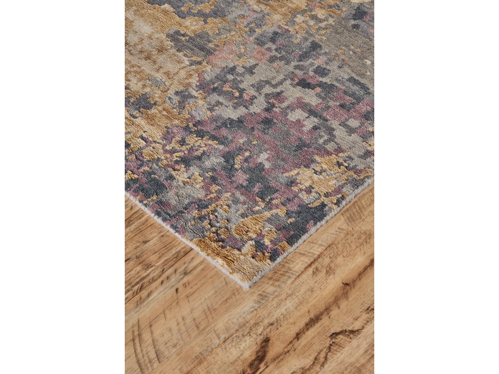 Adira Transitional Watercolor, Orange/Tan/Taupe, 7'-9" x 9'-9" Area Rug - image 1