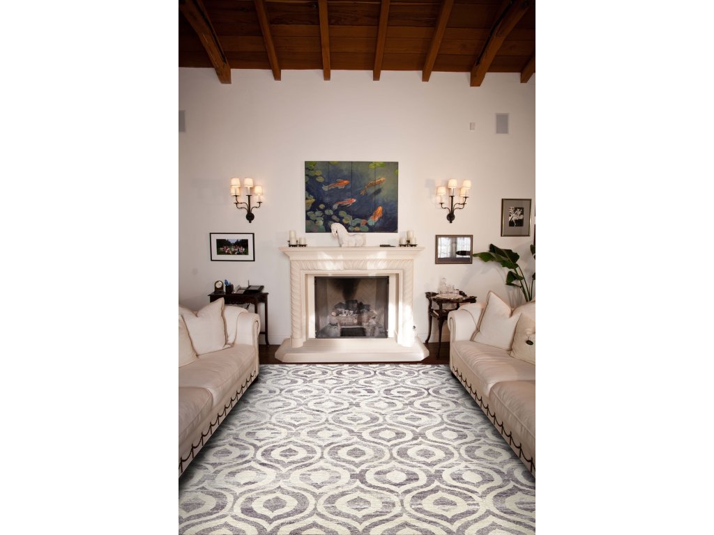 Sabrine Transitional Distressed, Gray/Ivory, 5'-6" x 8'-6" Area Rug - image 1