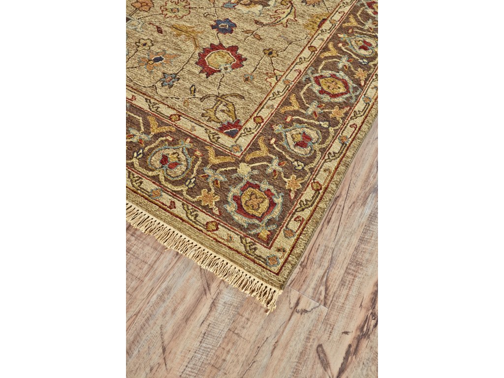 Goshen Traditional Oriental, Tan/Brown/Taupe, 2' x 3' Accent Rug - image 1