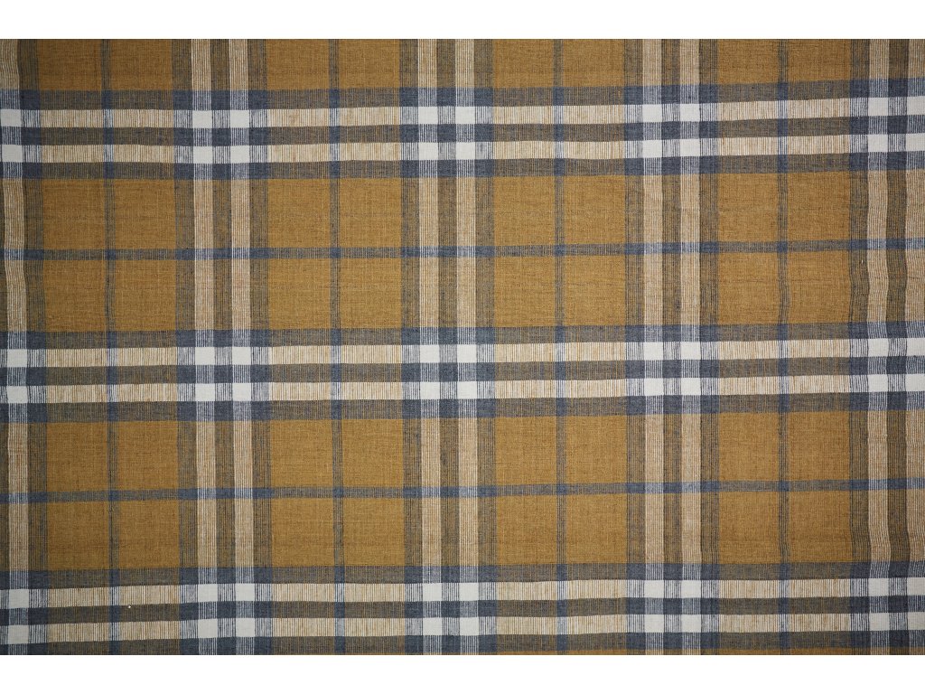 Crosby Transitional Plaid, Gold/Blue/White, 8' x 10' Area Rug - image 4