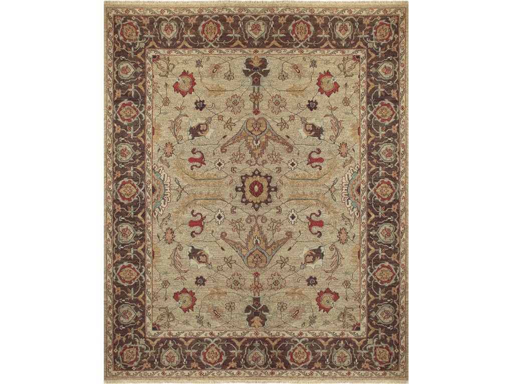Goshen Traditional Oriental, Tan/Brown/Taupe, 2' x 3' Accent Rug - main image