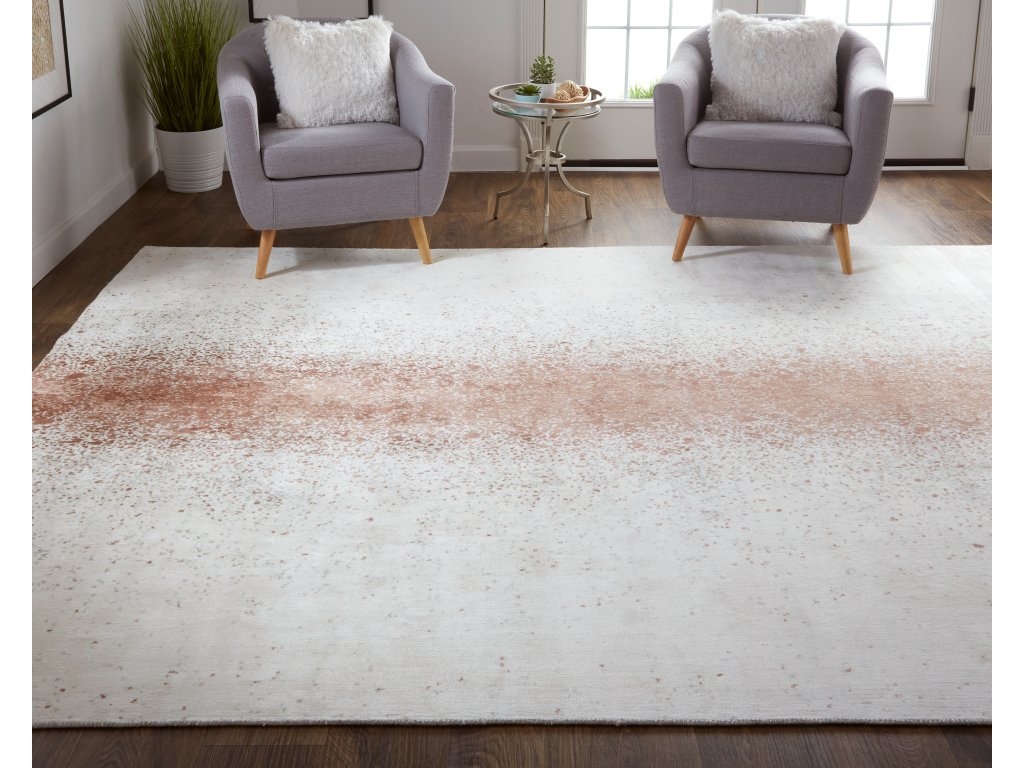 Grier Modern Gradient and Ombre, Ivory/Orange/Gray, 8' x 10' Area Rug - image 3