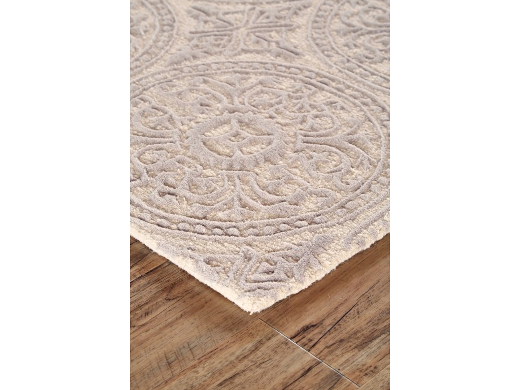 Branson Transitional Damask, Ivory/Taupe, 2' x 3' Accent Rug - image 1