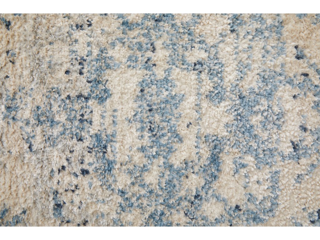 Camellia Transitional Medallion, Blue/Ivory, 5' x 7'-6" Area Rug - image 7