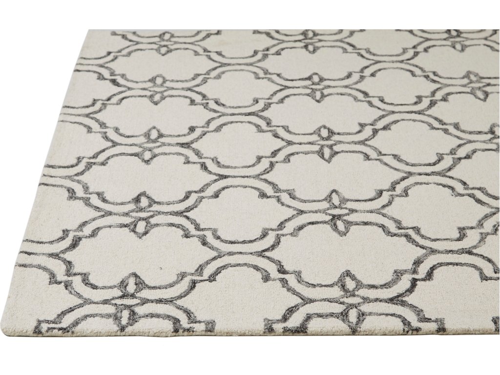 Rhett Transitional Trellis and Lattice, Ivory/Gray/Black, 5' x 8' Area Rug - image 5