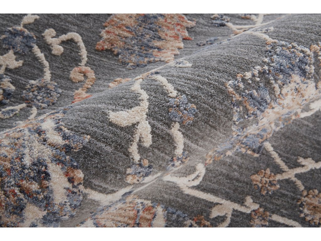 Thackery Transitional Floral and Botanical, Gray/Ivory/Tan, 5' x 6'-10" Area Rug - image 6