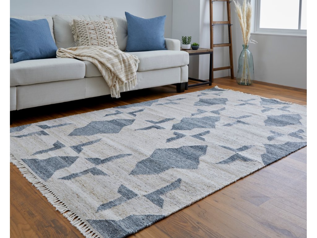 Beckett Transitional Trellis and Lattice, Ivory/Gray/Tan, 5' x 8' Area Rug - image 1