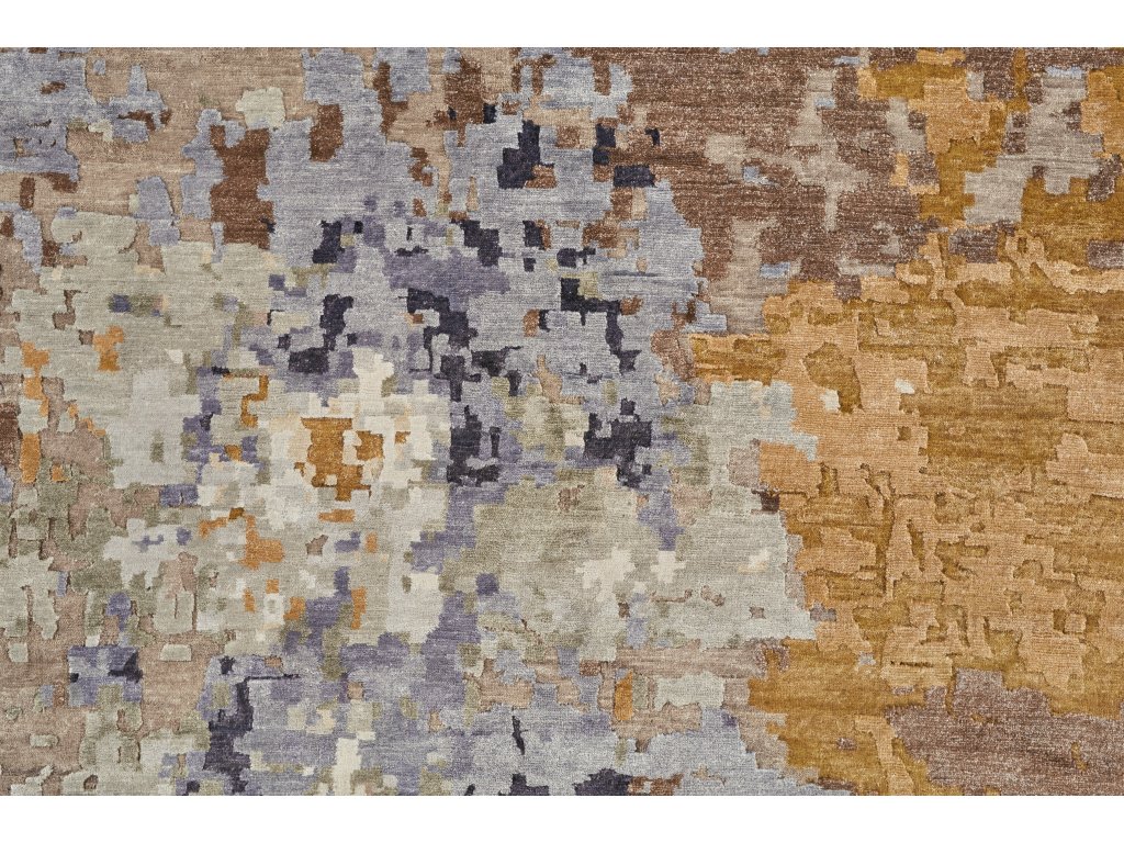 Adira Modern Watercolor, Silver/Green/Gold, 7'-9" x 9'-9" Area Rug - image 2