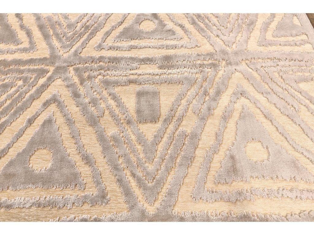Saphir Zam Modern Geometric, Tan/Brown/Taupe, 9'-8" x 12'-7" Area Rug - image 2